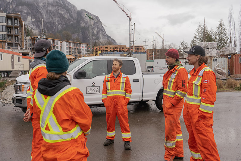 David Friesen team with Ian Watson industrial rope access operations.