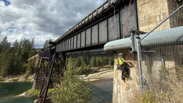 Corrosion inspection performed under AMPP standards on industrial steel structure in Western Canada Corrossion Inspection