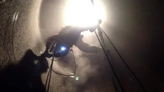 TankInspectionRopeAccess Industrial tank inspection